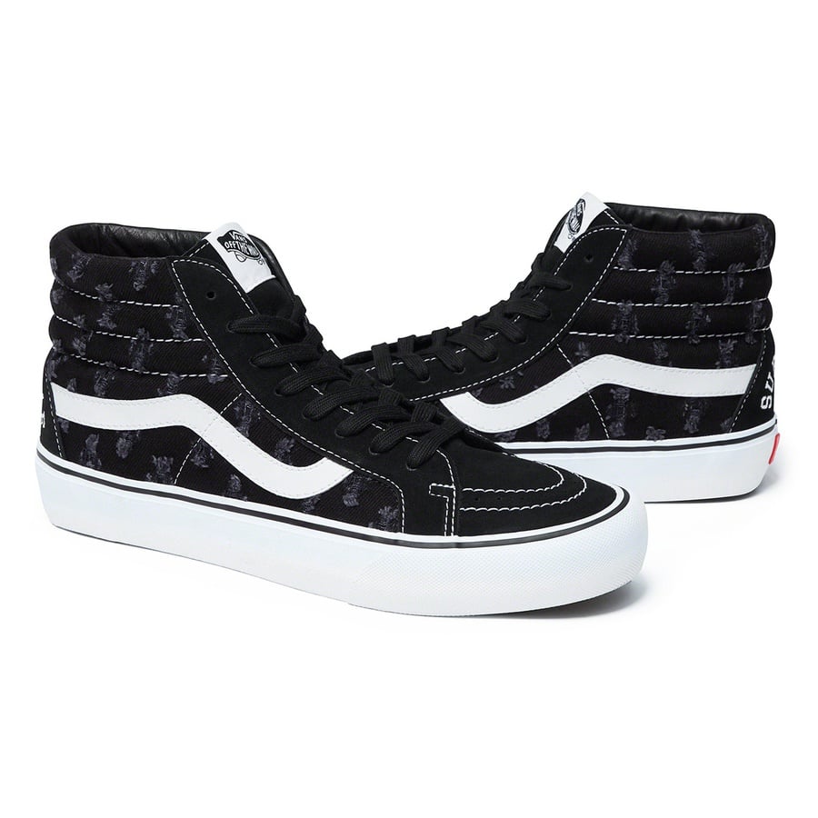 Supreme®/Vans® Hole Punch Denim Sk8-Hi Pro Black