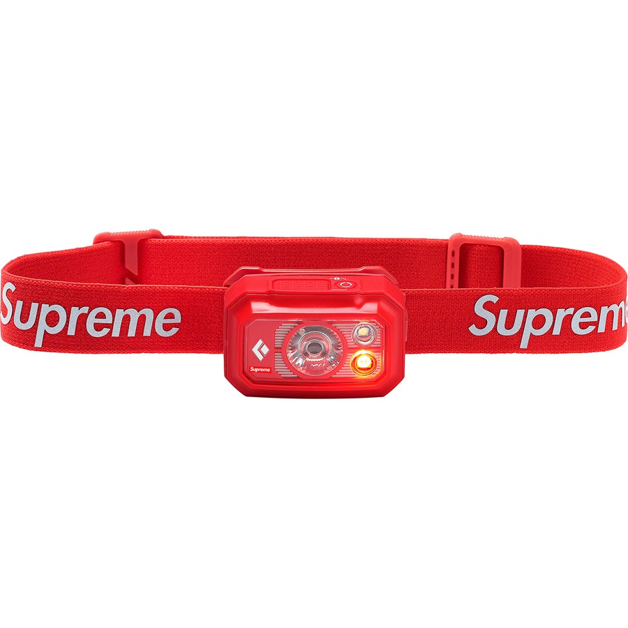 Details on Supreme Black Diamond Storm 400 Headlamp Red from fall winter 2020 (Price is $78)