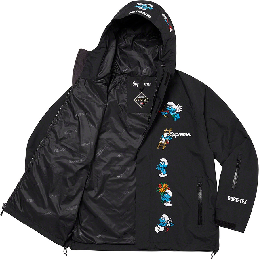 Details on Supreme Smurfs™ GORE-TEX Shell Jacket Black from fall winter
                                                    2020 (Price is $398)