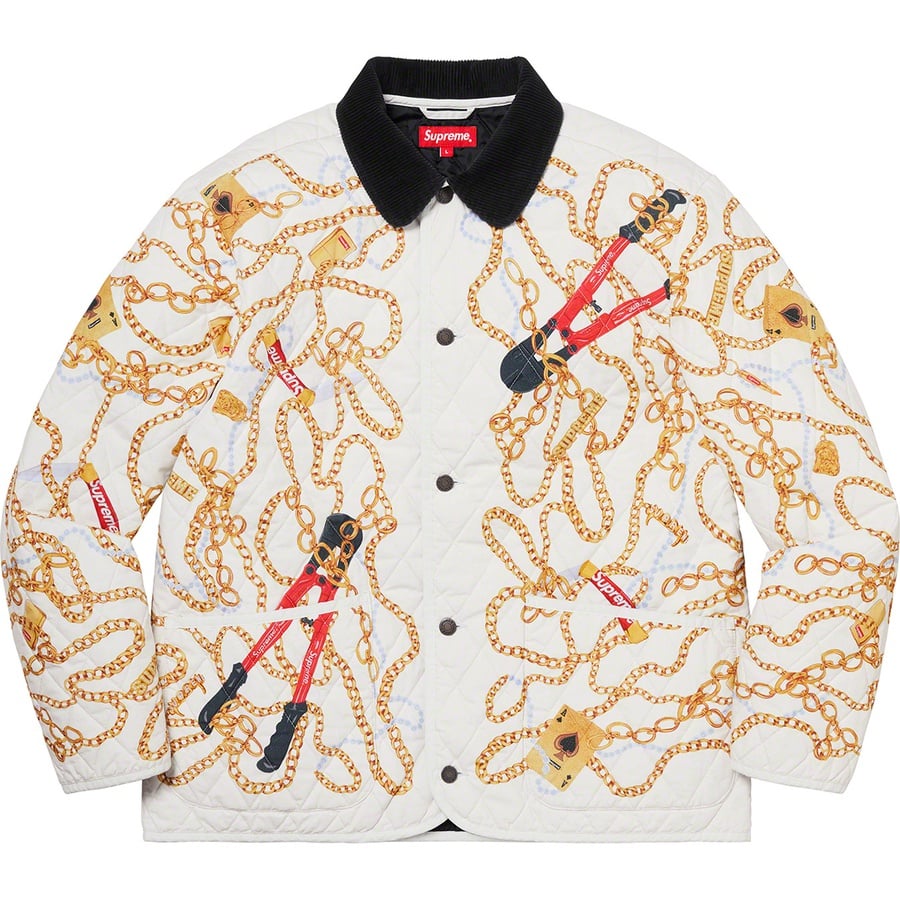 Details on Chains Quilted Jacket White from fall winter
                                                    2020 (Price is $198)