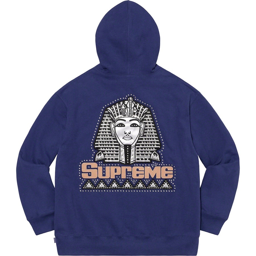 Details on Pharaoh Studded Hooded Sweatshirt Washed Navy from fall winter
                                                    2020 (Price is $168)