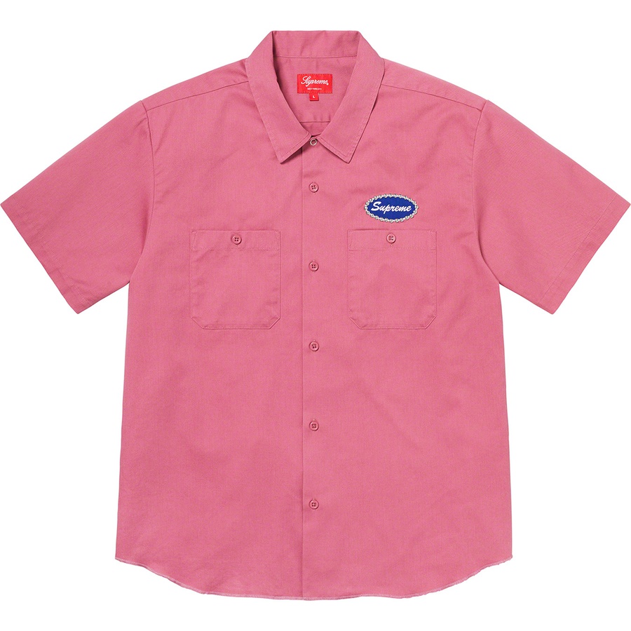 Details on Studded Patch S S Work Shirt Pink from fall winter
                                                    2020 (Price is $128)