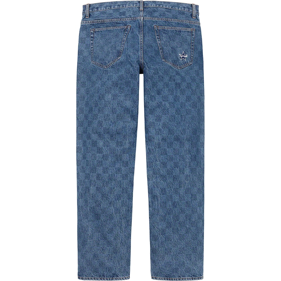 Details on Regular Jean Washed Checkerboard from fall winter 2020 (Price is $148)