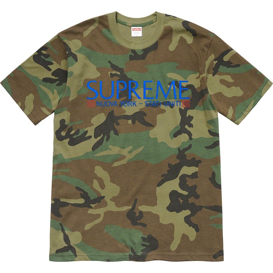 Details on Nuova York Tee Woodland Camo from fall winter
                                                    2020 (Price is $38)