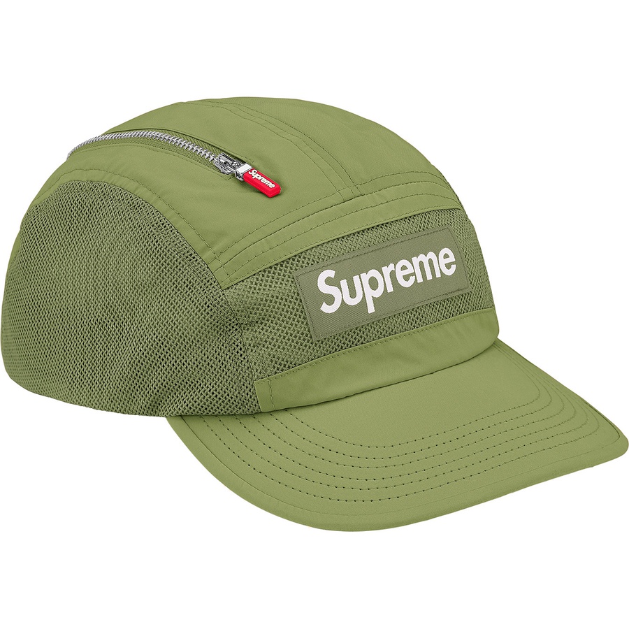 Details on Zip Mesh Camp Cap Olive from fall winter 2020 (Price is $48)