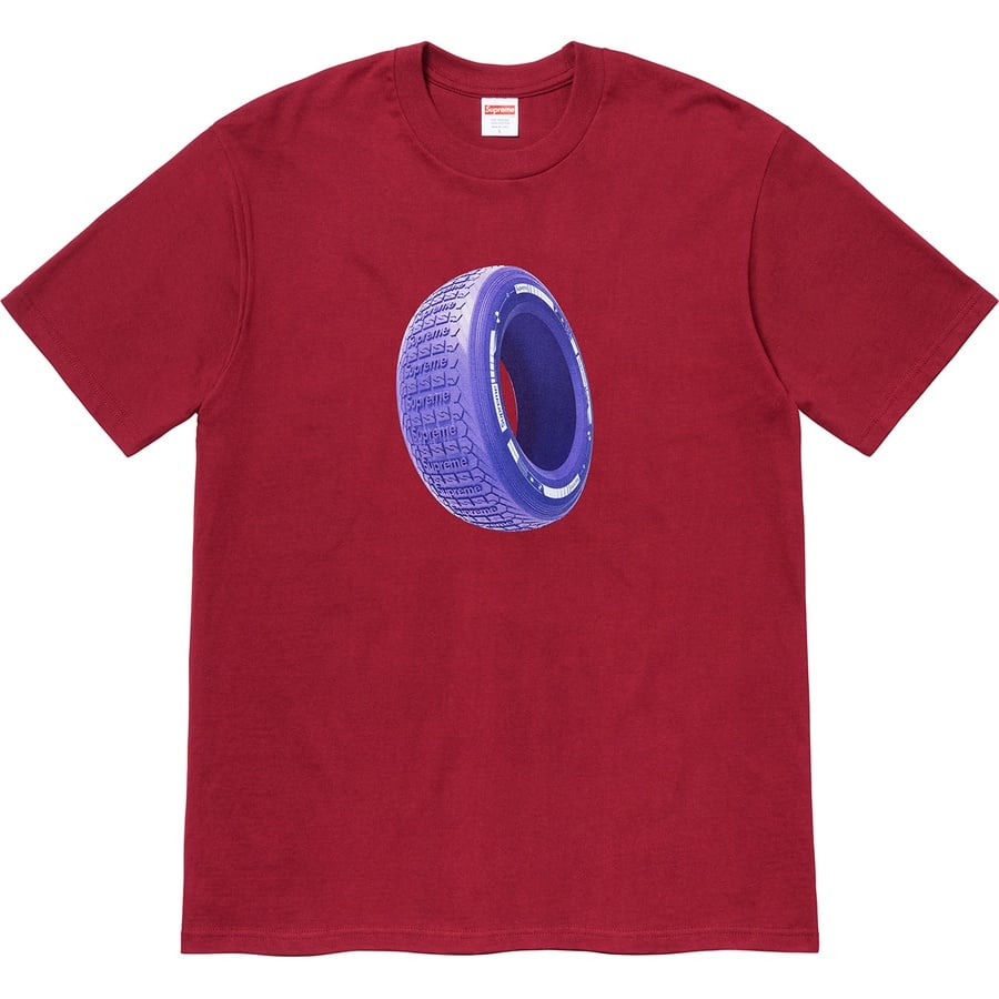 Supreme Tire Tee (FW20) - Cardinal - $38
