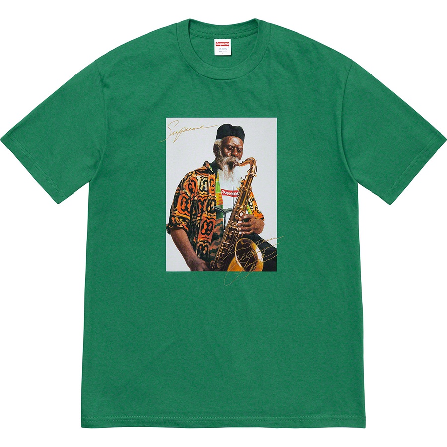 Details on Pharoah Sanders Tee Light Pine from fall winter
                                                    2020 (Price is $48)