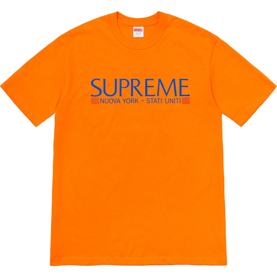 Details on Nuova York Tee Orange from fall winter 2020 (Price is $38)
