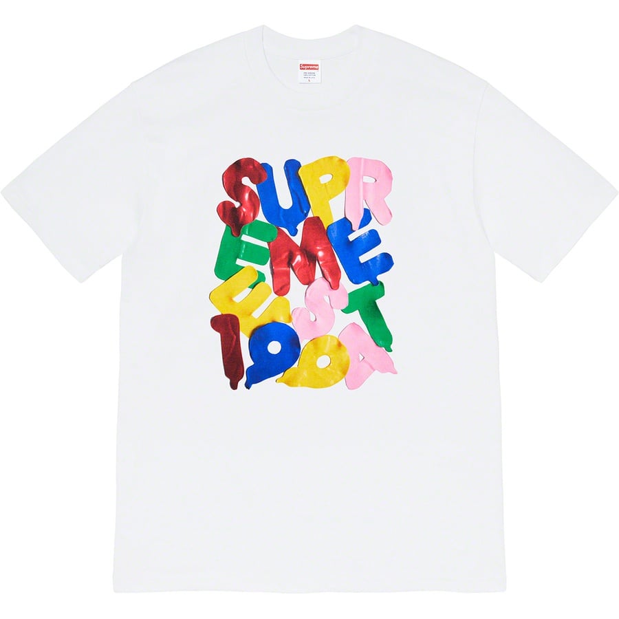 Details on Balloons Tee White from fall winter 2020 (Price is $38)