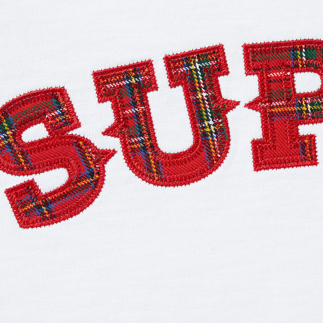 Supreme 20fw Plaid Appliqué S/S Top