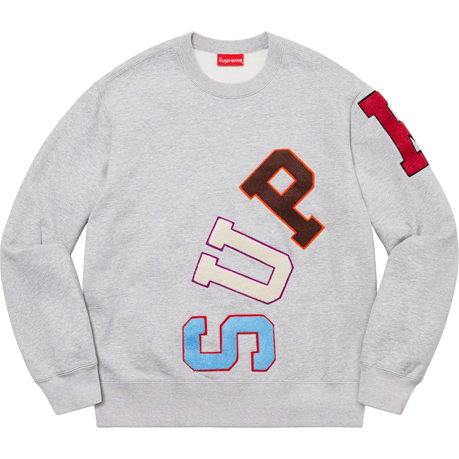 Details on Big Arc Crewneck Heather Grey from fall winter
                                                    2020 (Price is $148)
