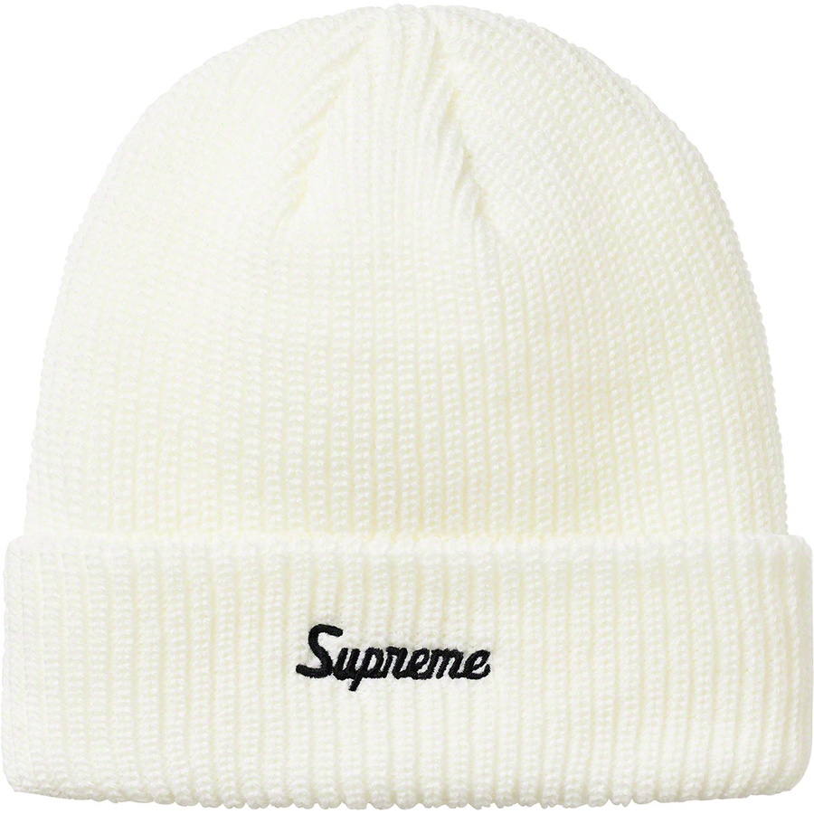Details on Loose Gauge Beanie 1 White from fall winter 2020 (Price is $34)