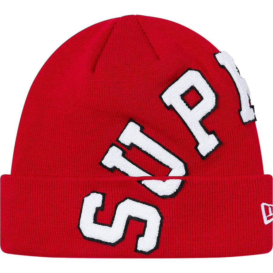 Details on New Era Big Arc Beanie Red from fall winter
                                                    2020 (Price is $38)