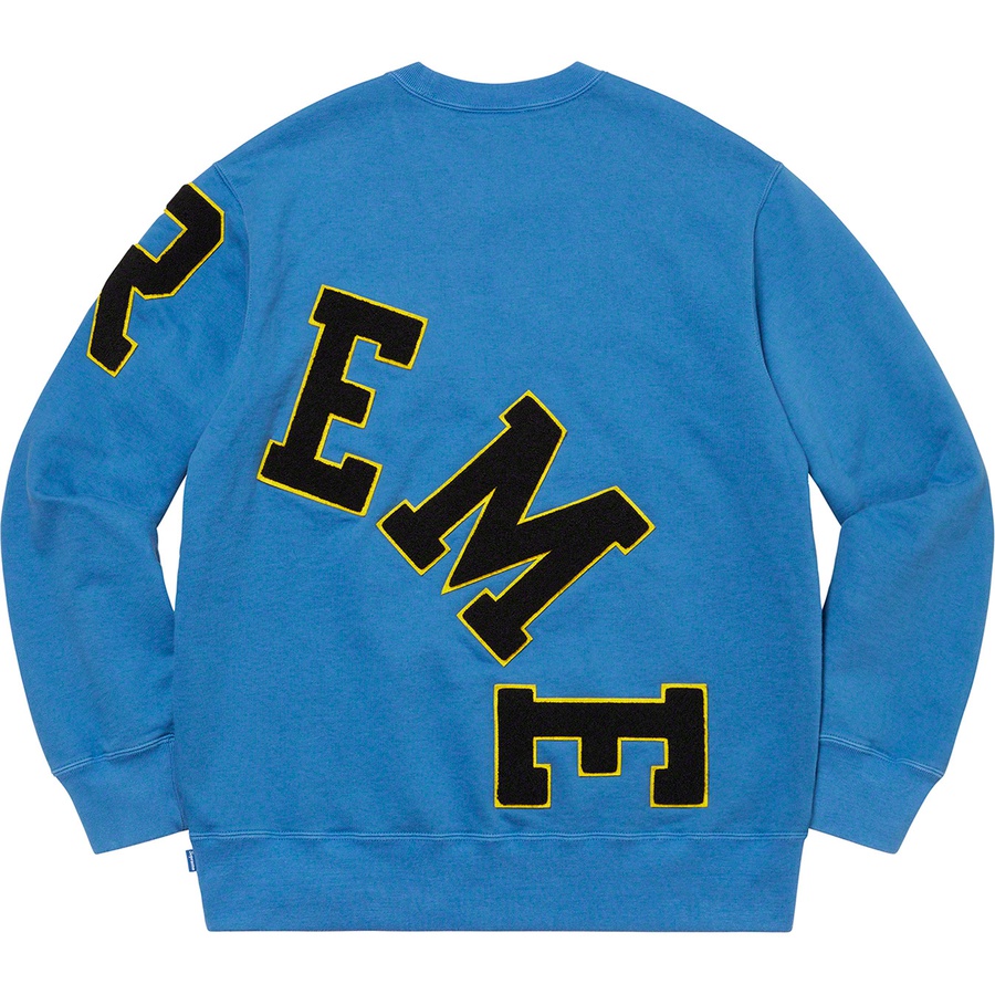 Details on Big Arc Crewneck Pale Royal from fall winter
                                                    2020 (Price is $148)