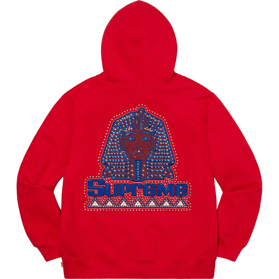 Details on Pharaoh Studded Hooded Sweatshirt Red from fall winter
                                                    2020 (Price is $168)