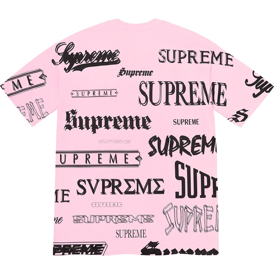 Details on Multi Logo Tee Light Pink from fall winter 2020 (Price is $44)