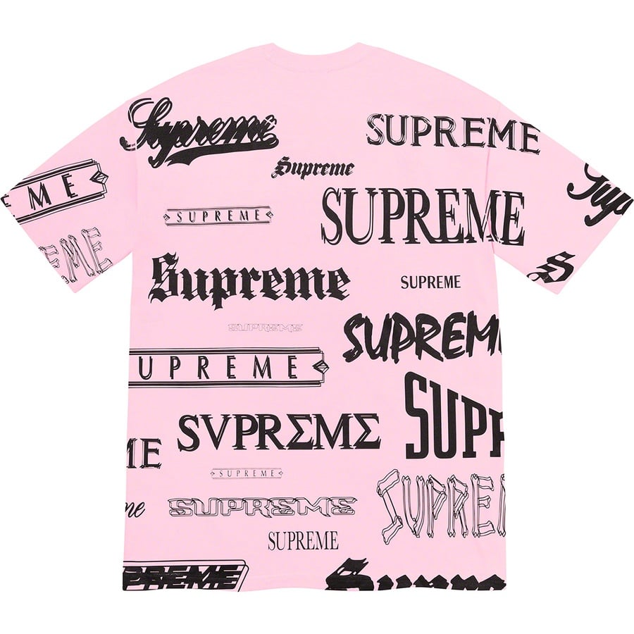 Details on Multi Logo Tee Light Pink from fall winter
                                                    2020 (Price is $44)