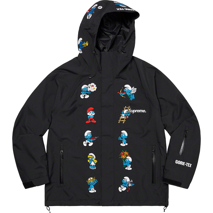 Details on Supreme Smurfs™ GORE-TEX Shell Jacket Black from fall winter
                                                    2020 (Price is $398)