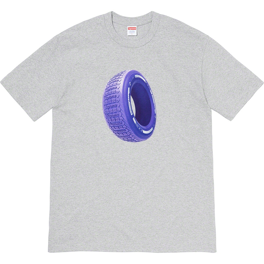 Details on Tire Tee Heather Grey from fall winter 2020 (Price is $38)