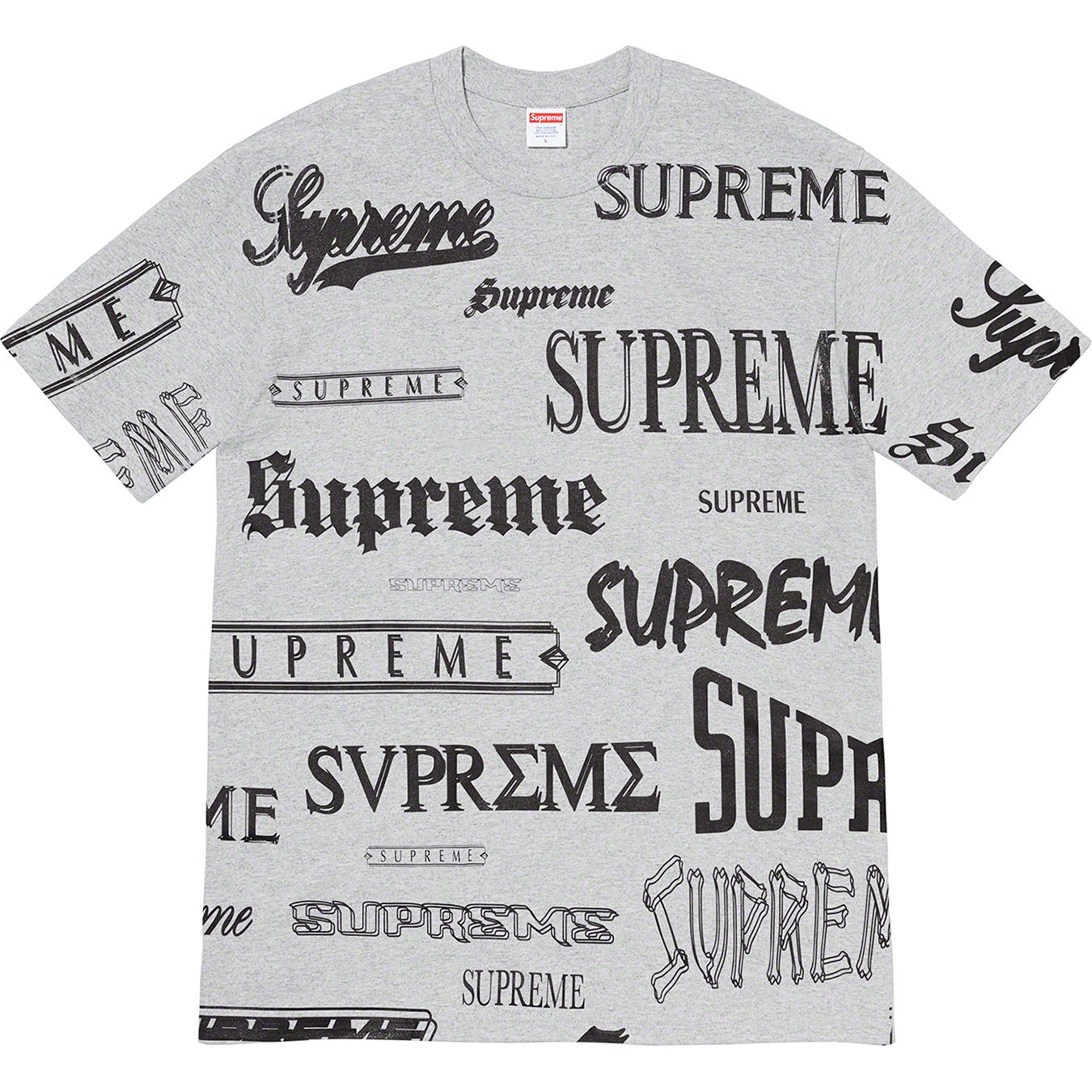 Supreme Multi Logo Tee Red