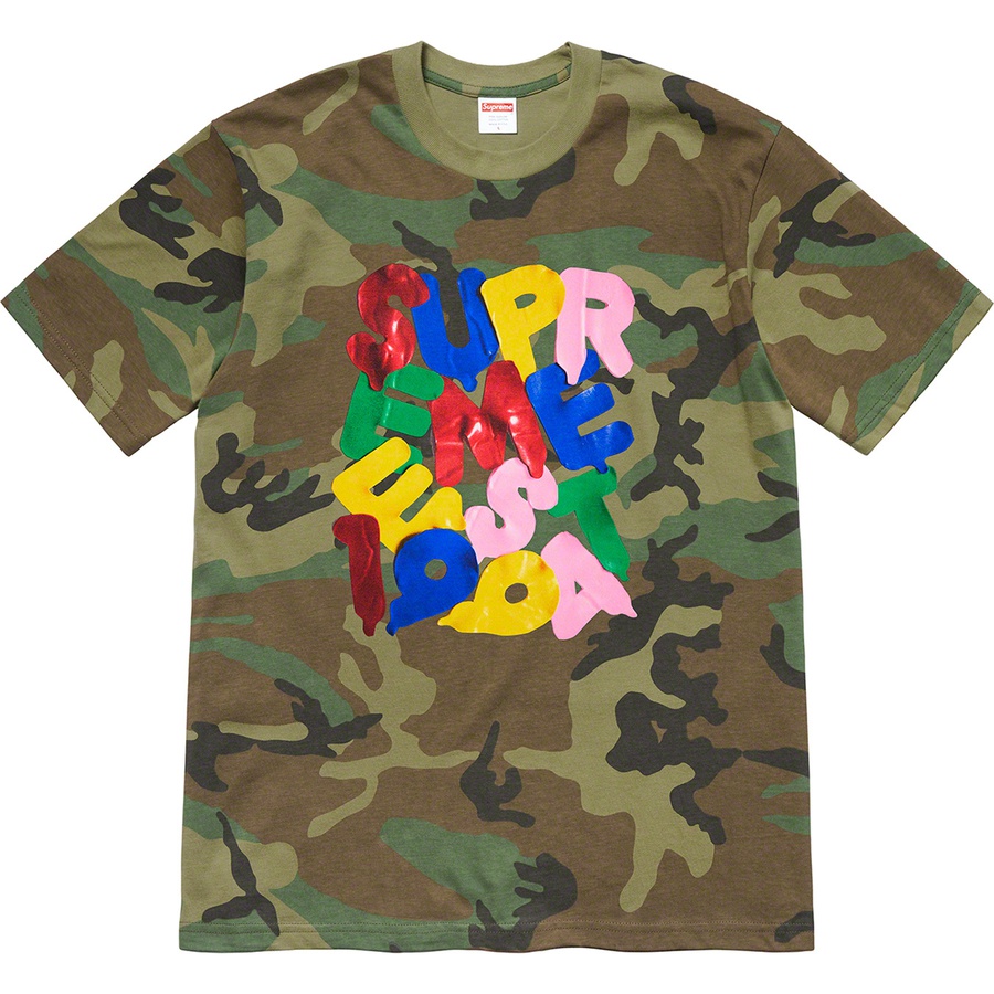 Details on Balloons Tee Woodland Camo from fall winter
                                                    2020 (Price is $38)