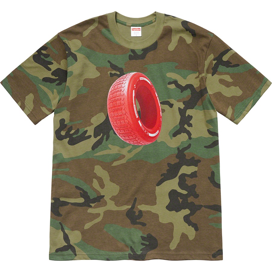 Details on Tire Tee Woodland Camo from fall winter
                                                    2020 (Price is $38)