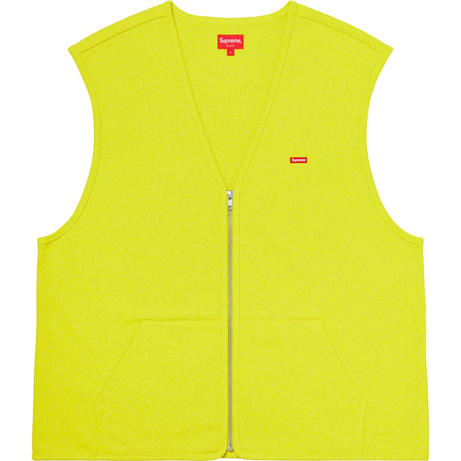 Details on Zip Up Sweat Vest Acid Green from fall winter
                                                    2020 (Price is $110)