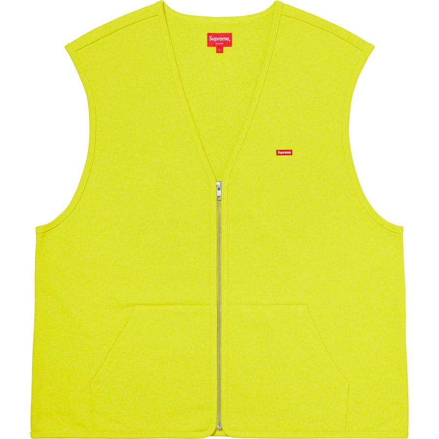 Details on Zip Up Sweat Vest Acid Green from fall winter
                                                    2020 (Price is $110)