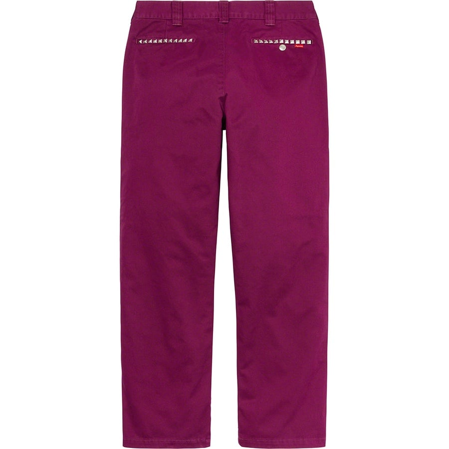 Details on Studded Work Pant Maroon from fall winter
                                                    2020 (Price is $148)