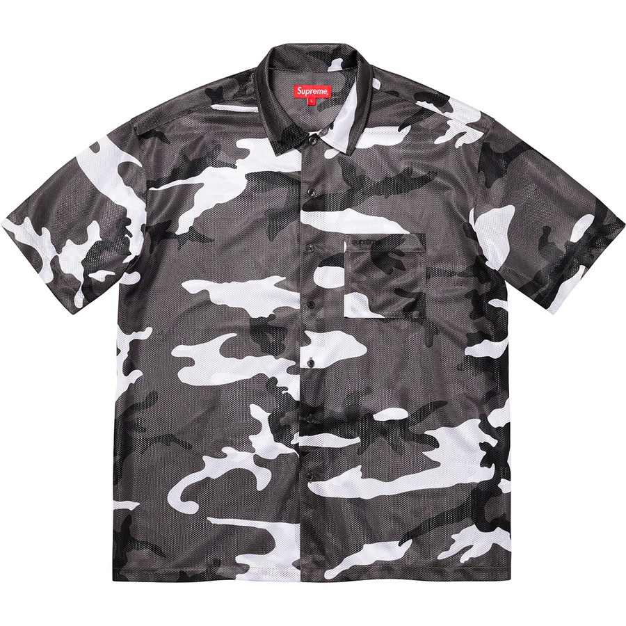 Supreme Camo Mesh S S Shirt (FW20) - Black - $118