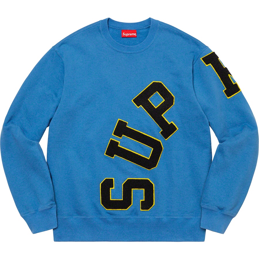 Details on Big Arc Crewneck Pale Royal from fall winter
                                                    2020 (Price is $148)