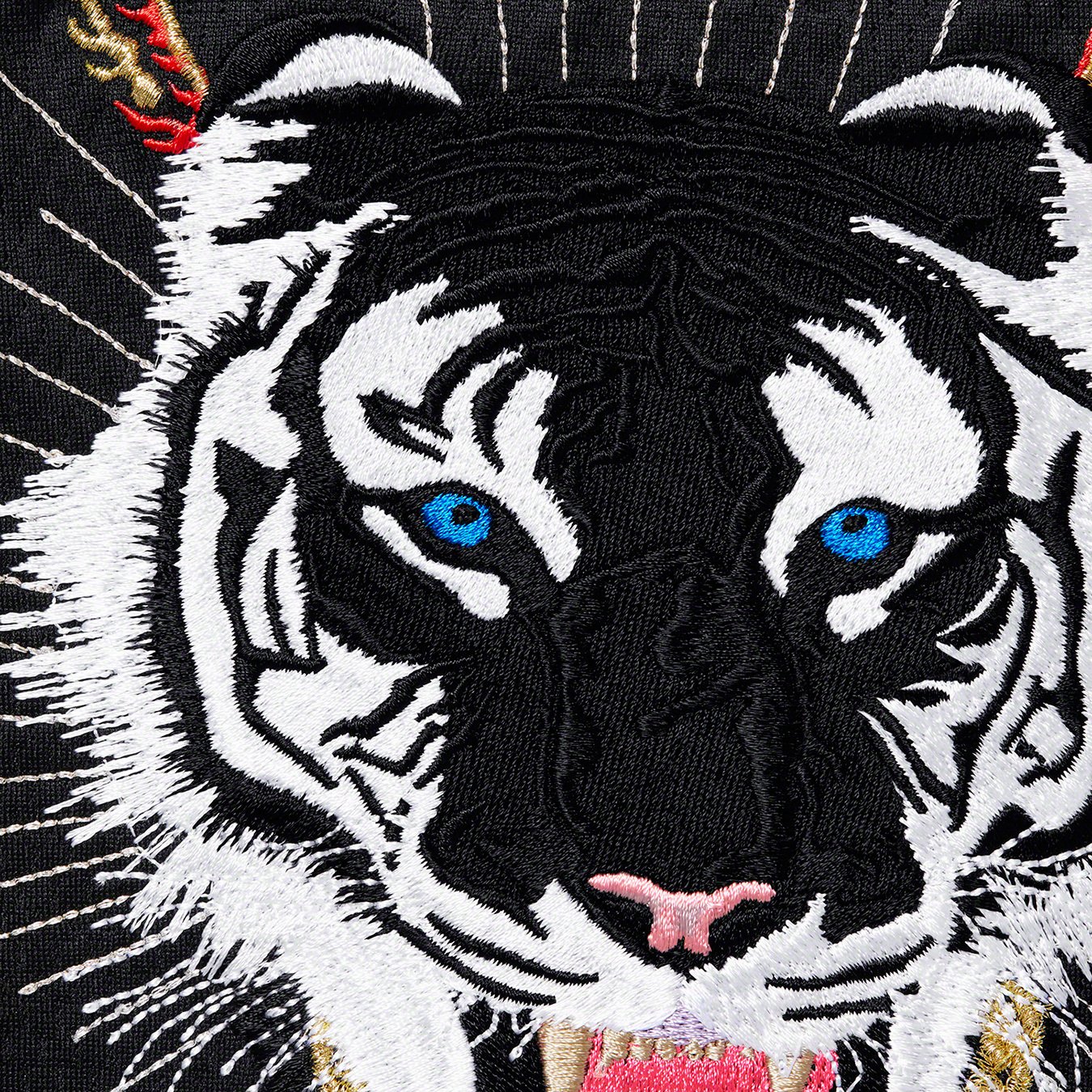 Tiger Embroidered Baseball Jersey - Supreme Community