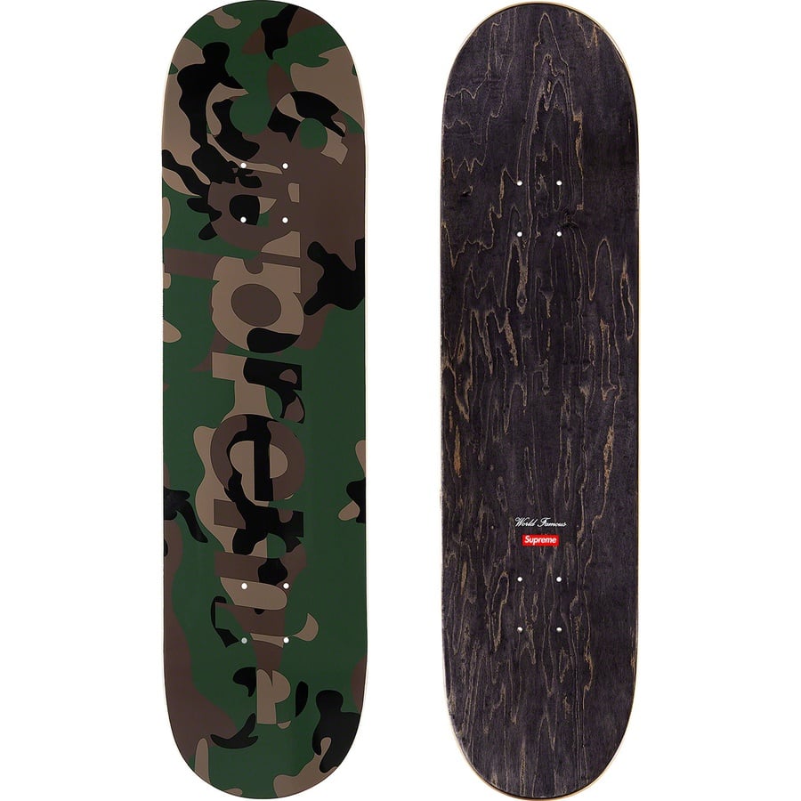 Details on Camo Logo Skateboard Woodland Camo - 8.125" x 32" from fall winter
                                                    2020 (Price is $50)