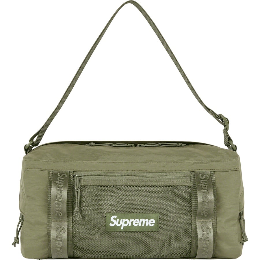 Details on Mini Duffle Bag Olive from fall winter
                                                    2020 (Price is $98)