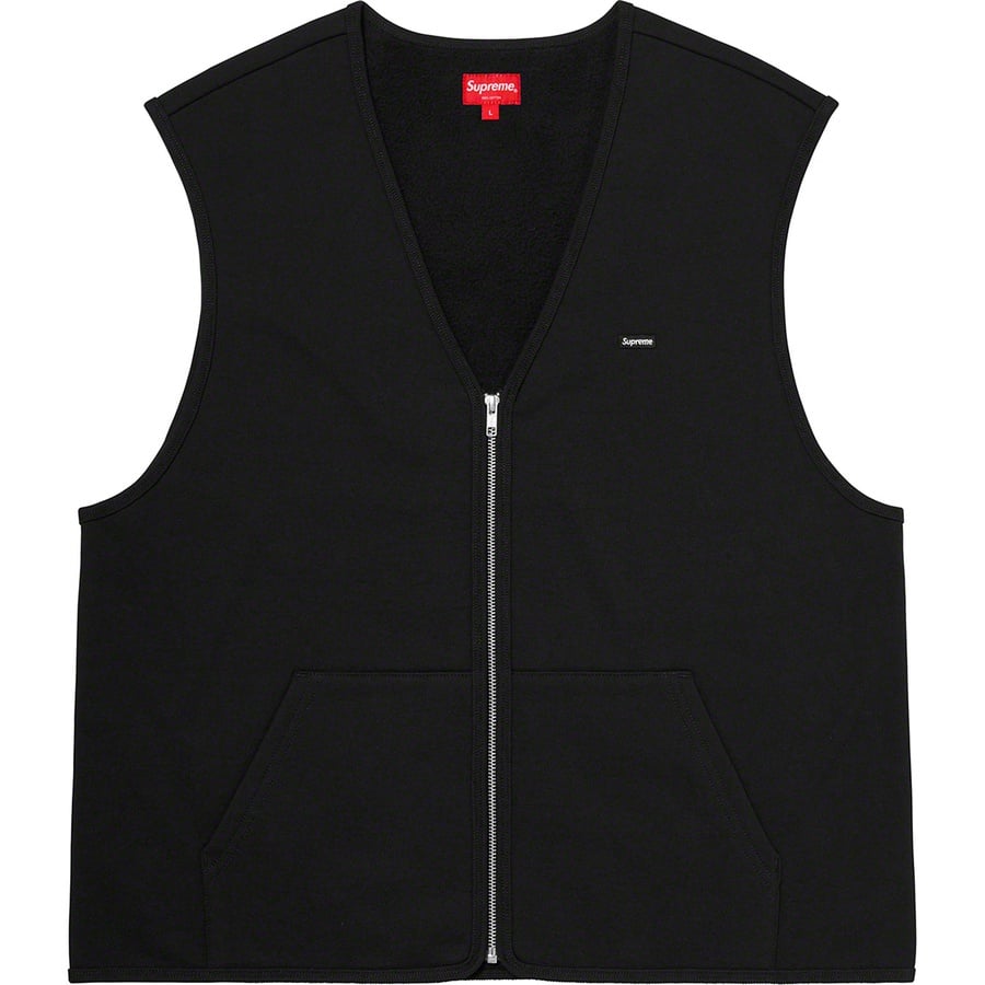 Details on Zip Up Sweat Vest Black from fall winter
                                                    2020 (Price is $110)