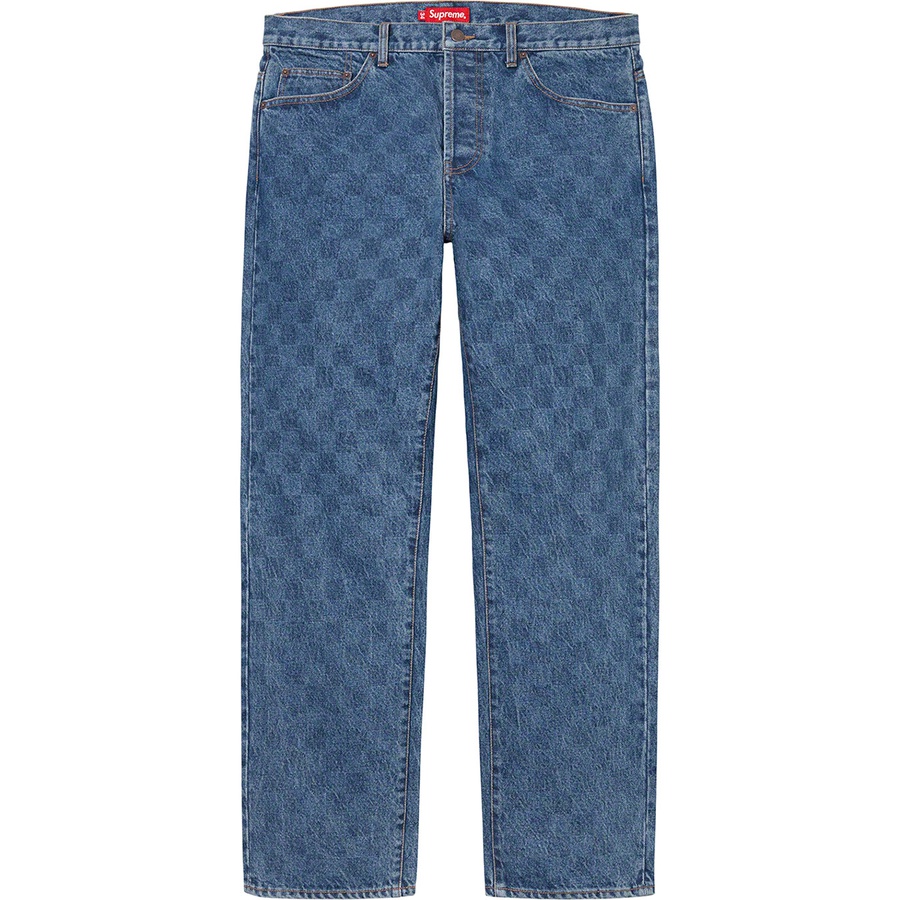 Details on Regular Jean Washed Checkerboard from fall winter 2020 (Price is $148)