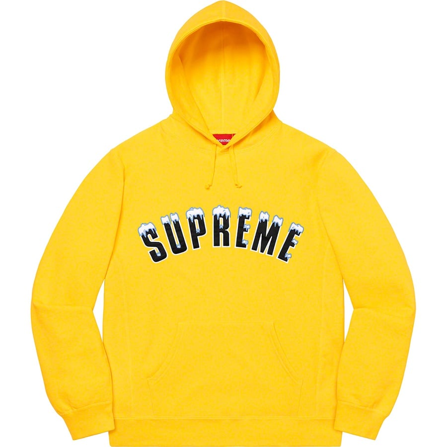 Details on Icy Arc Hooded Sweatshirt Yellow from fall winter
                                                    2020 (Price is $168)