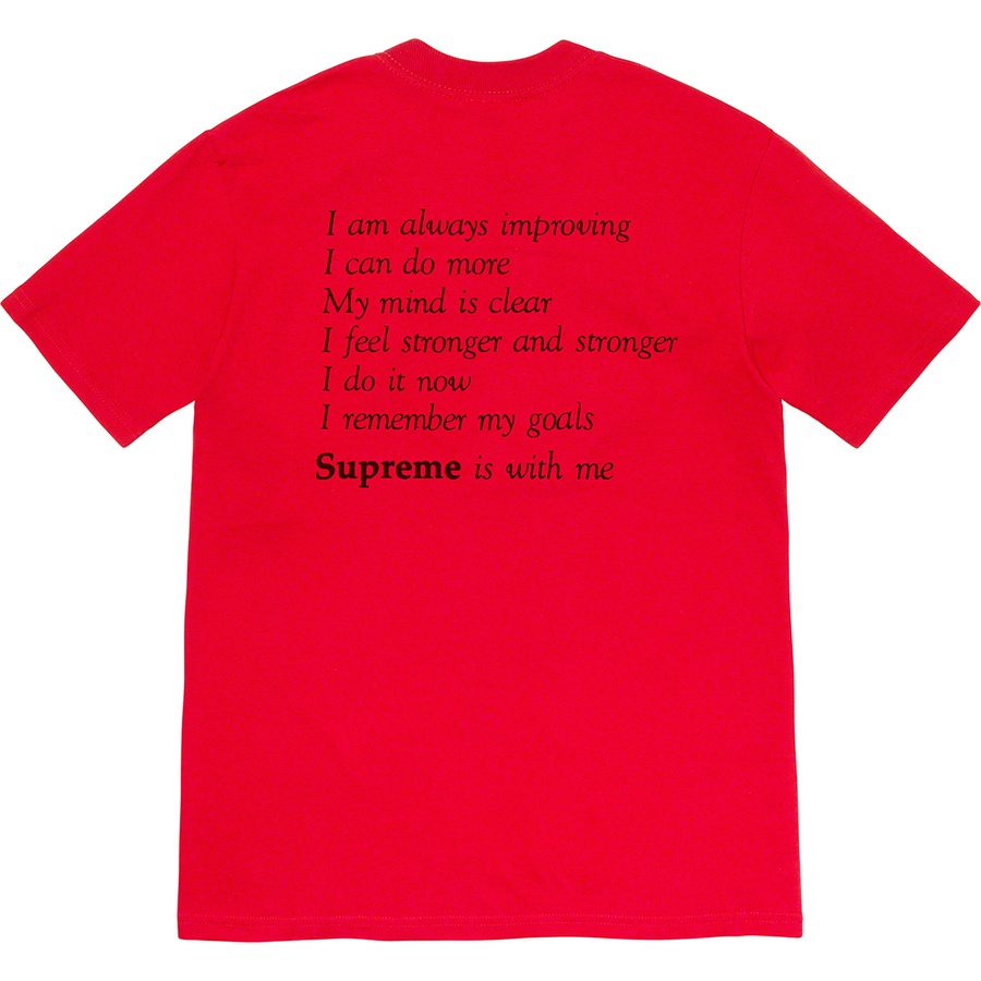 Details on Stay Positive Tee Red from fall winter 2020 (Price is $38)