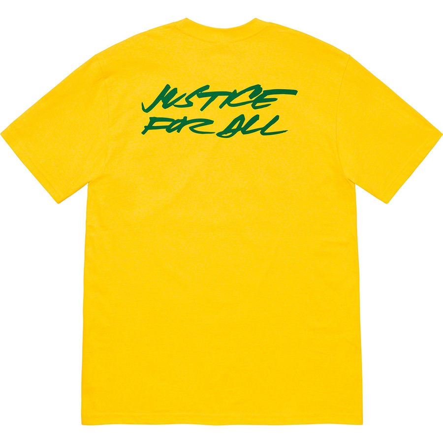 Details on Futura Logo Tee Yellow from fall winter 2020 (Price is $38)