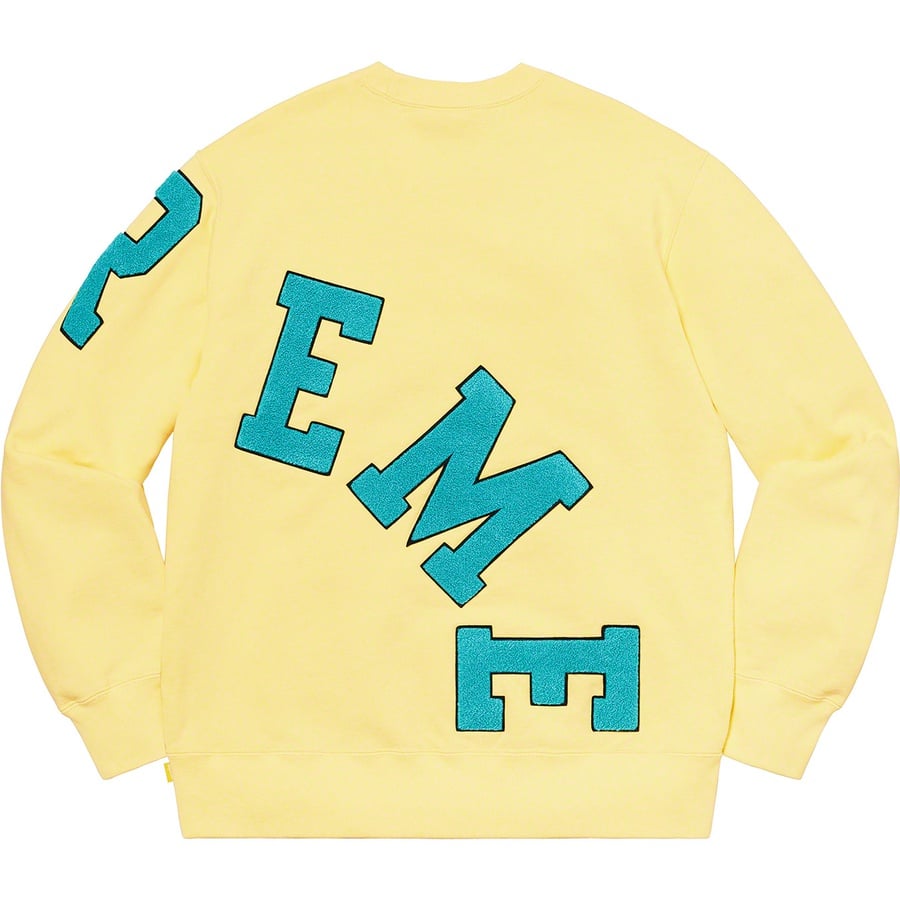 Details on Big Arc Crewneck Light Yellow from fall winter
                                                    2020 (Price is $148)