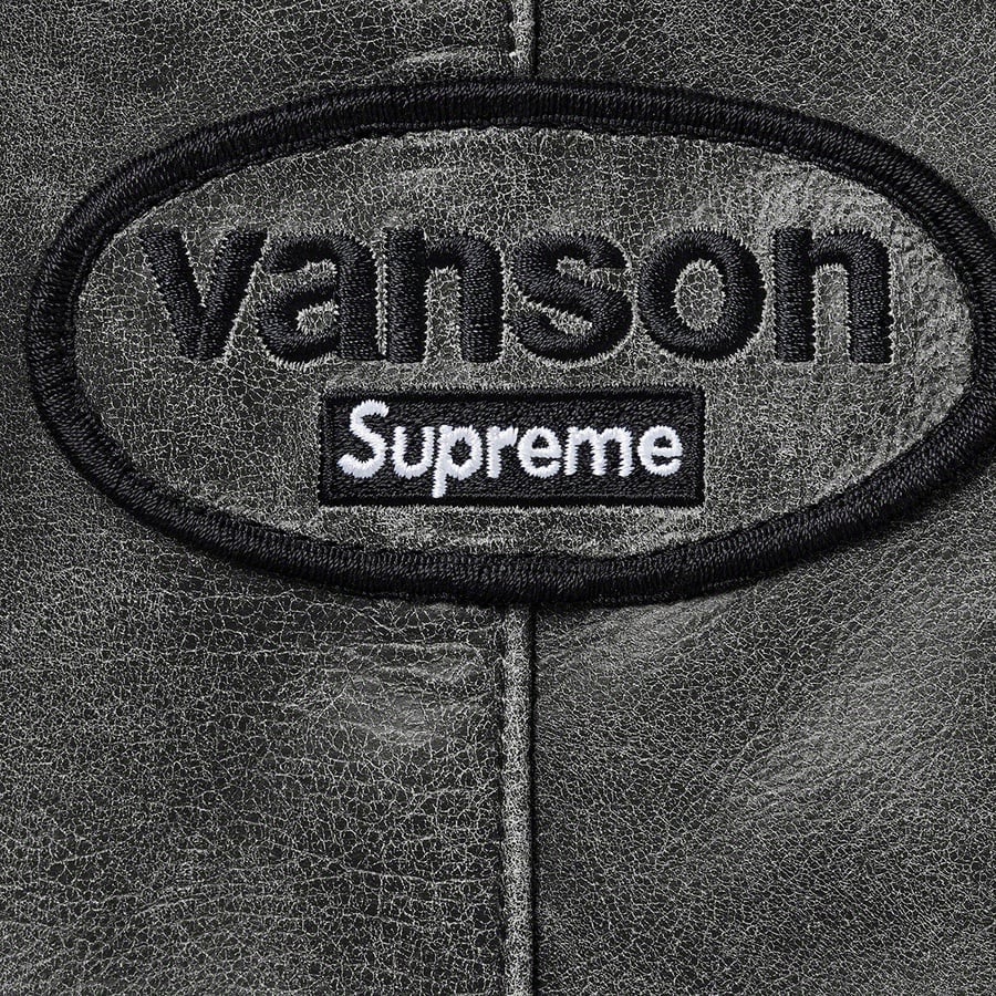 Details on Supreme Vanson Leathers Worn Leather Jacket Black from fall winter
                                                    2020 (Price is $798)