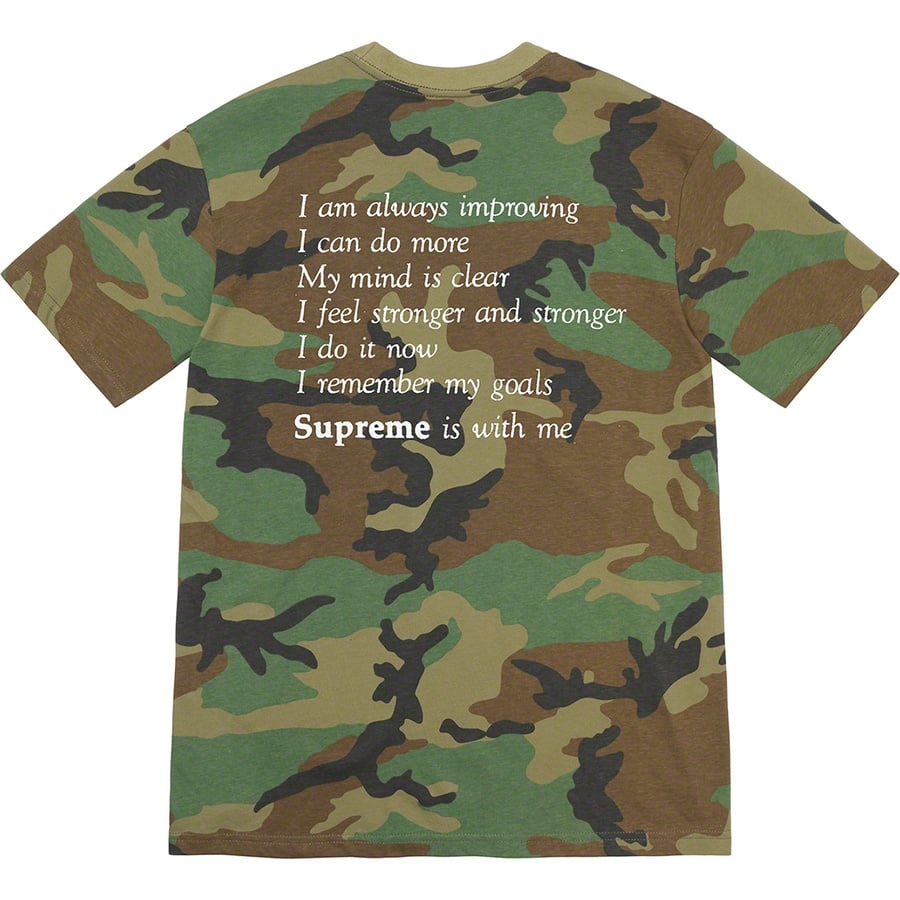 Details on Stay Positive Tee Woodland Camo from fall winter
                                                    2020 (Price is $38)