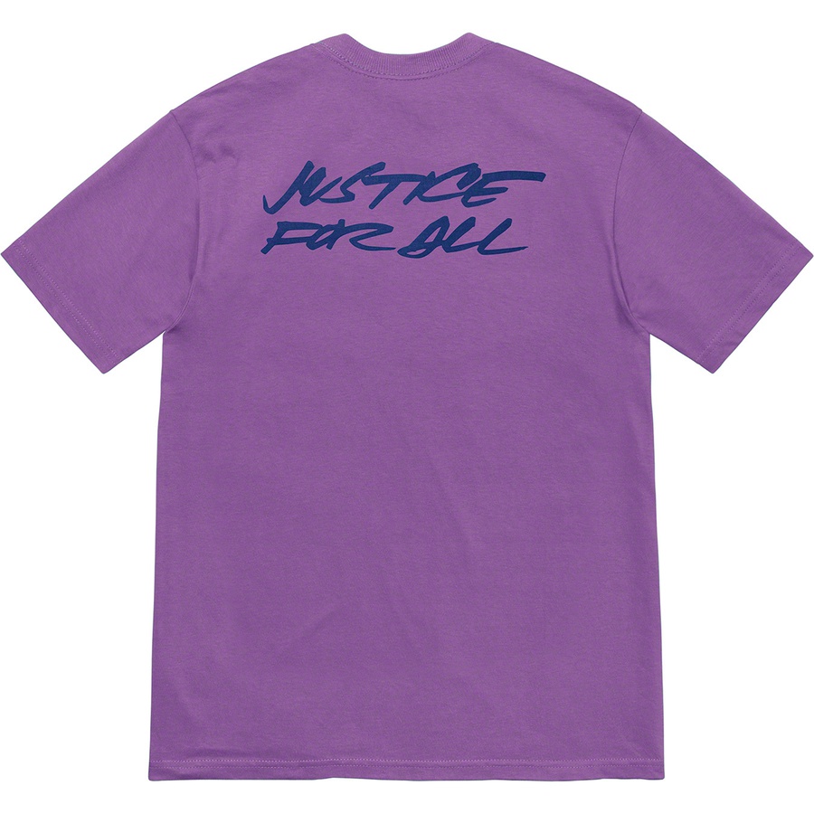 Details on Futura Logo Tee Purple from fall winter 2020 (Price is $38)