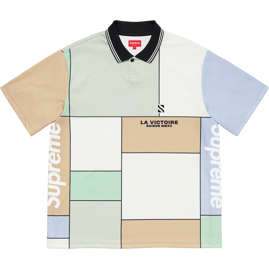 Supreme Colorblocked Soccer Polo (FW20) - Grey - $98