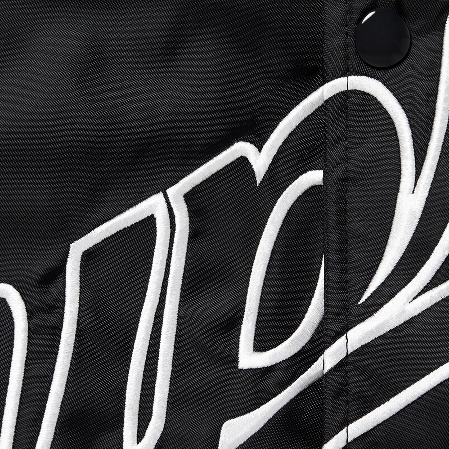 Supreme Contrast Script Varsity Jacket (FW20) - Black - $228