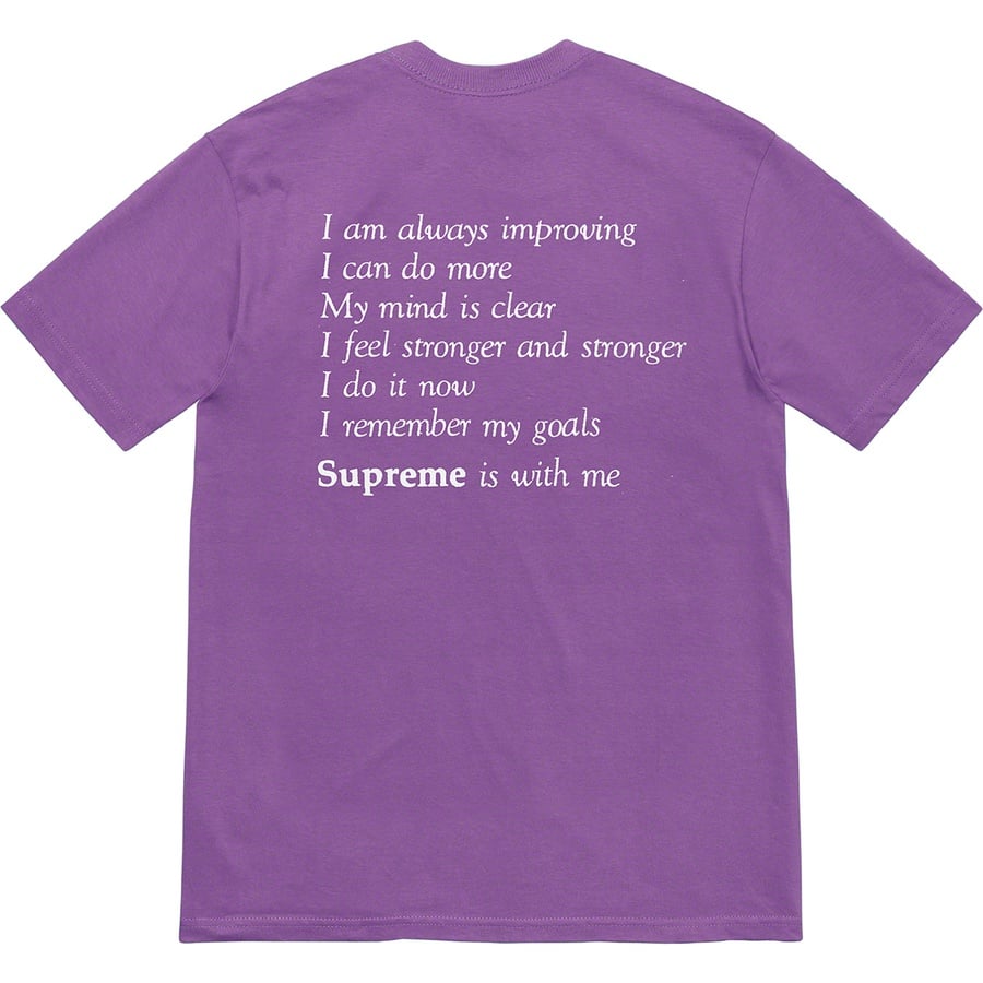 Details on Stay Positive Tee Purple from fall winter 2020 (Price is $38)
