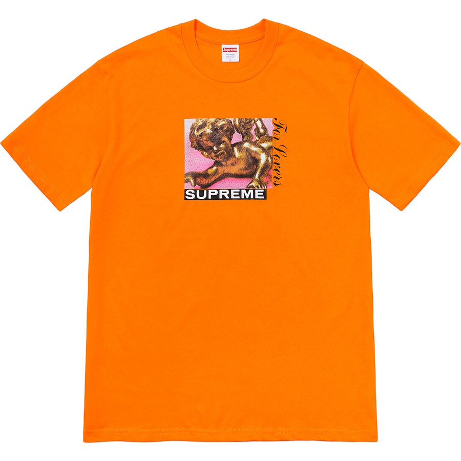 Details on Lovers Tee Orange from fall winter
                                                    2020 (Price is $38)