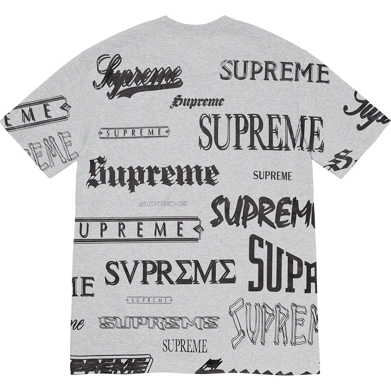 Supreme Multi Logo Tee Black F/W 20