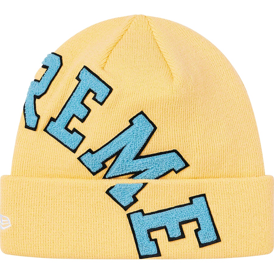 Details on New Era Big Arc Beanie Light Yellow from fall winter 2020 (Price is $38)