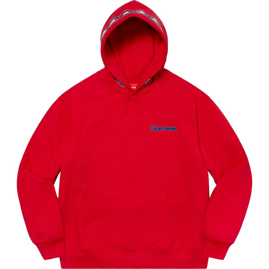 Details on Pharaoh Studded Hooded Sweatshirt Red from fall winter
                                                    2020 (Price is $168)